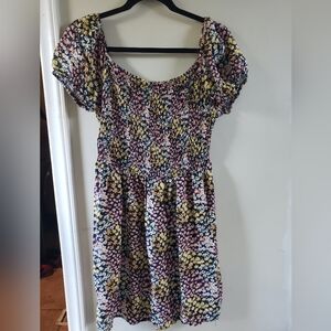 Dark floral, fairy grunge. Midi y2k dress, size extra large